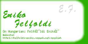 eniko felfoldi business card